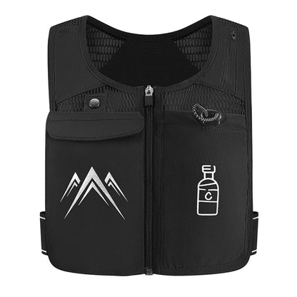 Reflective Hydration Running Vest – 500ml Water Bottle & Phone Holder