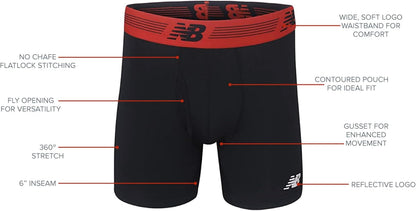 Men’s Performance Boxer Briefs – Breathable Stretch Athletic Underwear