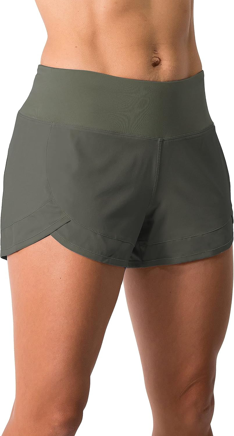Women’s 3" Lightweight Running Shorts – Athletic Workout Shorts with Mesh Liner & Zip Pocket