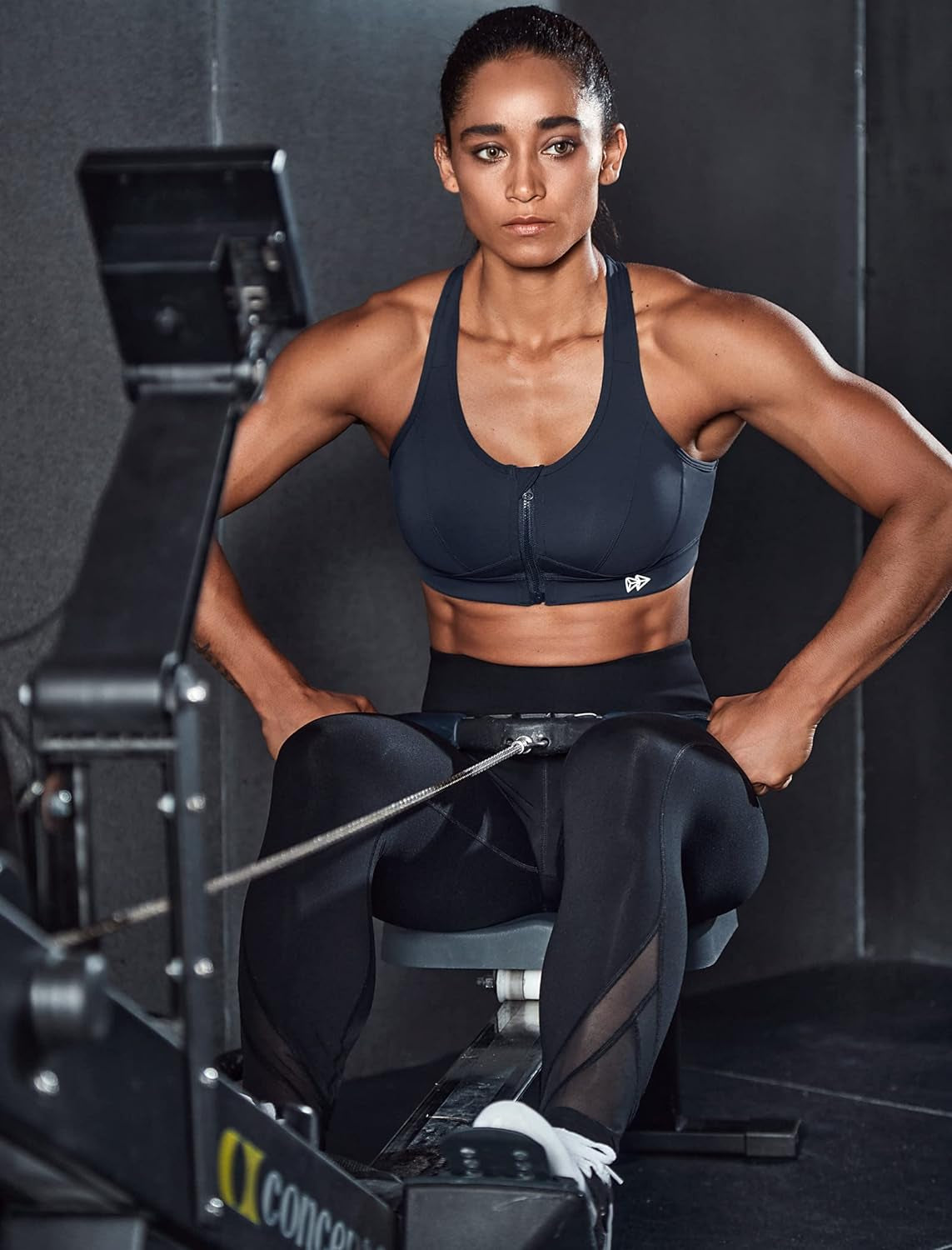 Women’s Zip-Front High-Impact Sports Bra – Supportive Athletic Bra
