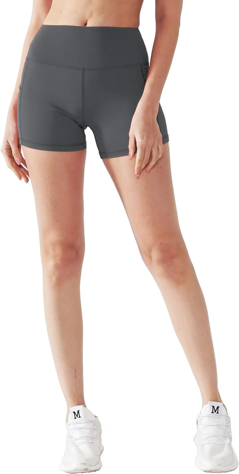 Women’s High-Waisted Athletic Shorts – Stretch Workout Shorts with Deep Pockets