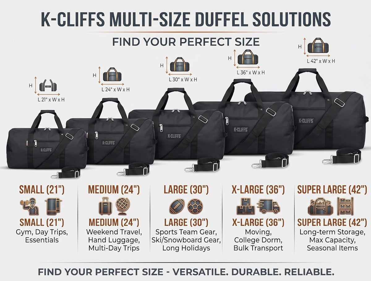 Heavy-Duty Cargo Duffel Bag – Large Gear & Equipment Travel Bag
