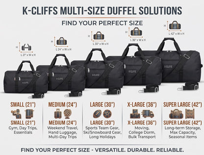 Heavy-Duty Cargo Duffel Bag – Large Gear & Equipment Travel Bag