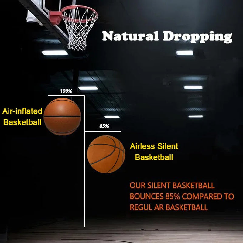 Silent Foam Basketball – Grooved Indoor Training Ball, 29.5" / 27.9"