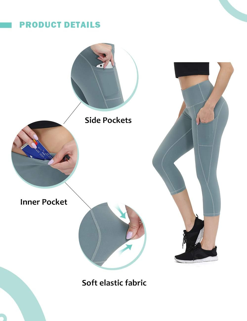 Performance Yoga Leggings – High-Waisted, Full-Length & Capri with Phone Pockets
