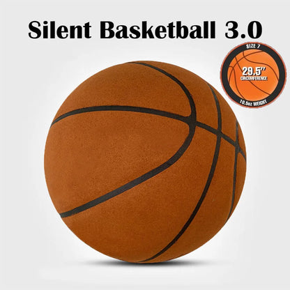 Silent Foam Basketball – Grooved Indoor Training Ball, 29.5" / 27.9"
