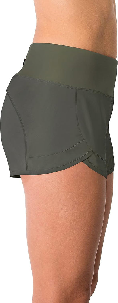 Women’s 3" Lightweight Running Shorts – Athletic Workout Shorts with Mesh Liner & Zip Pocket