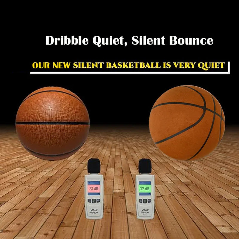 Silent Foam Basketball – Grooved Indoor Training Ball, 29.5" / 27.9"