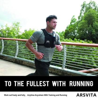 Reflective Hydration Running Vest – 500ml Water Bottle & Phone Holder