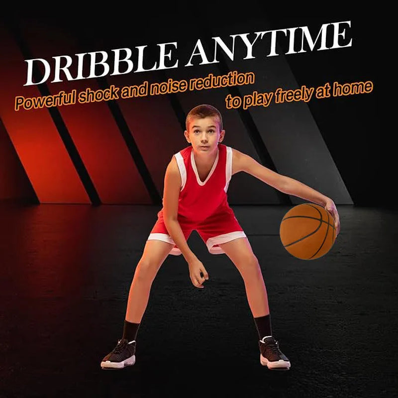 Silent Foam Basketball – Grooved Indoor Training Ball, 29.5" / 27.9"