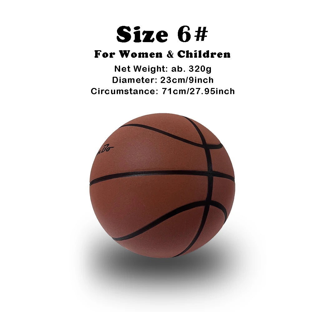Silent Foam Basketball – Grooved Indoor Training Ball, 29.5" / 27.9"