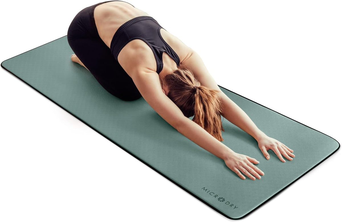 Premium Extra Thick Yoga Mat for Home and Gym Use, Multi-Layered Skid-Resistant Design, Odor Neutralizing with Convenient Carrying Strap